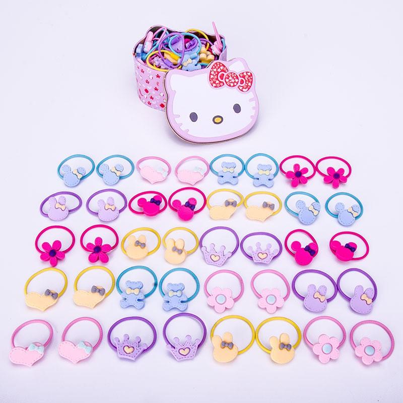 DÂY BUỘC TÓC HELLO KITTY CHO BÉ HỘP 40 DÂY Renata