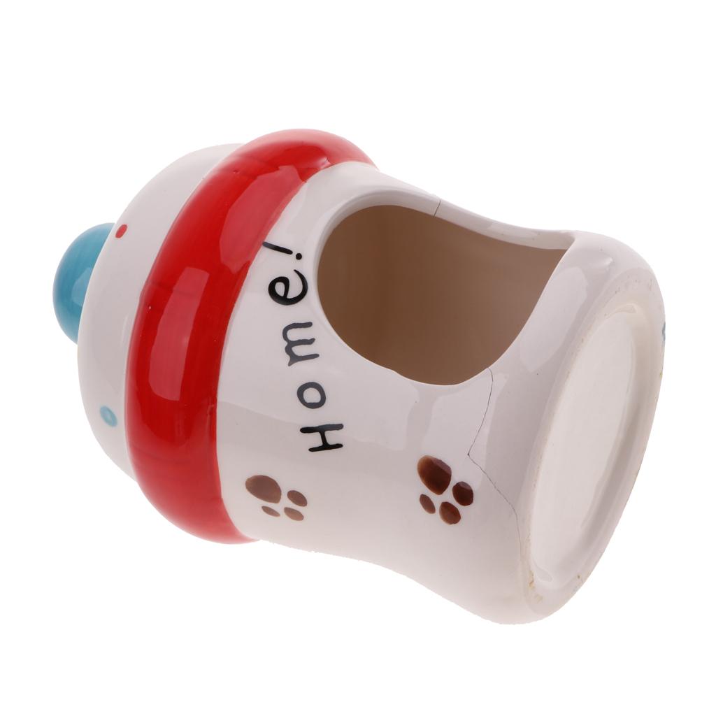Small Animal Hamster Baby Bottle House Nest Cage Toy Habitat Nest Ceramic
