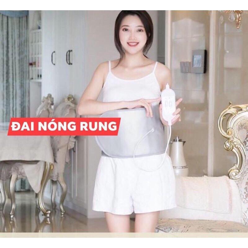 Đai Quấn Nóng Rung, Đai Hỗ Trợ Tiêu Mỡ Massage 3 Cấp Độ