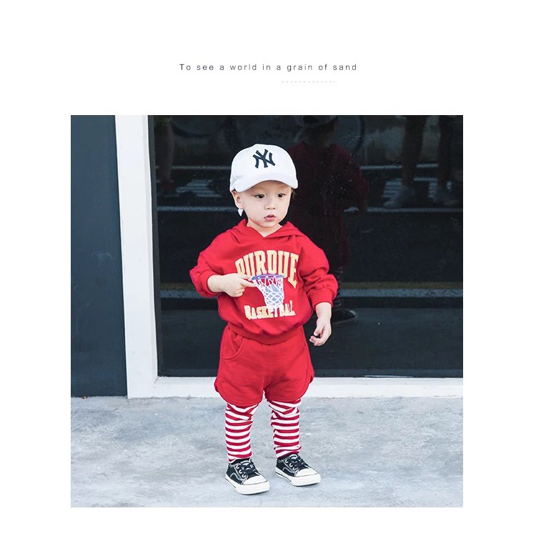 Bộ bé trai Baby City bóng rổ