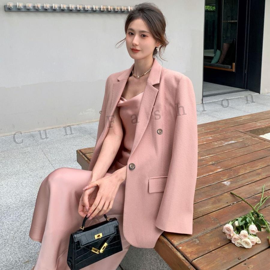 Áo Blazer Nữ Màu Hồng Cun Fashion Kiểu Hai Hàng Khuy Chất Cotton Ngoại Cao Cấp