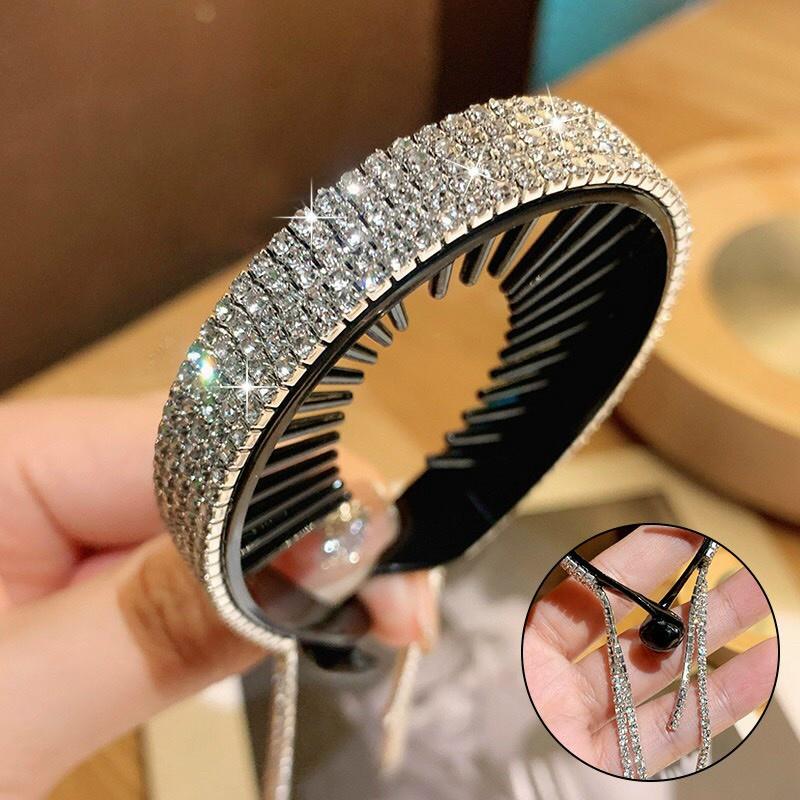 vòng bới tóc đính đá hàn quốc siêu xinh thời trang