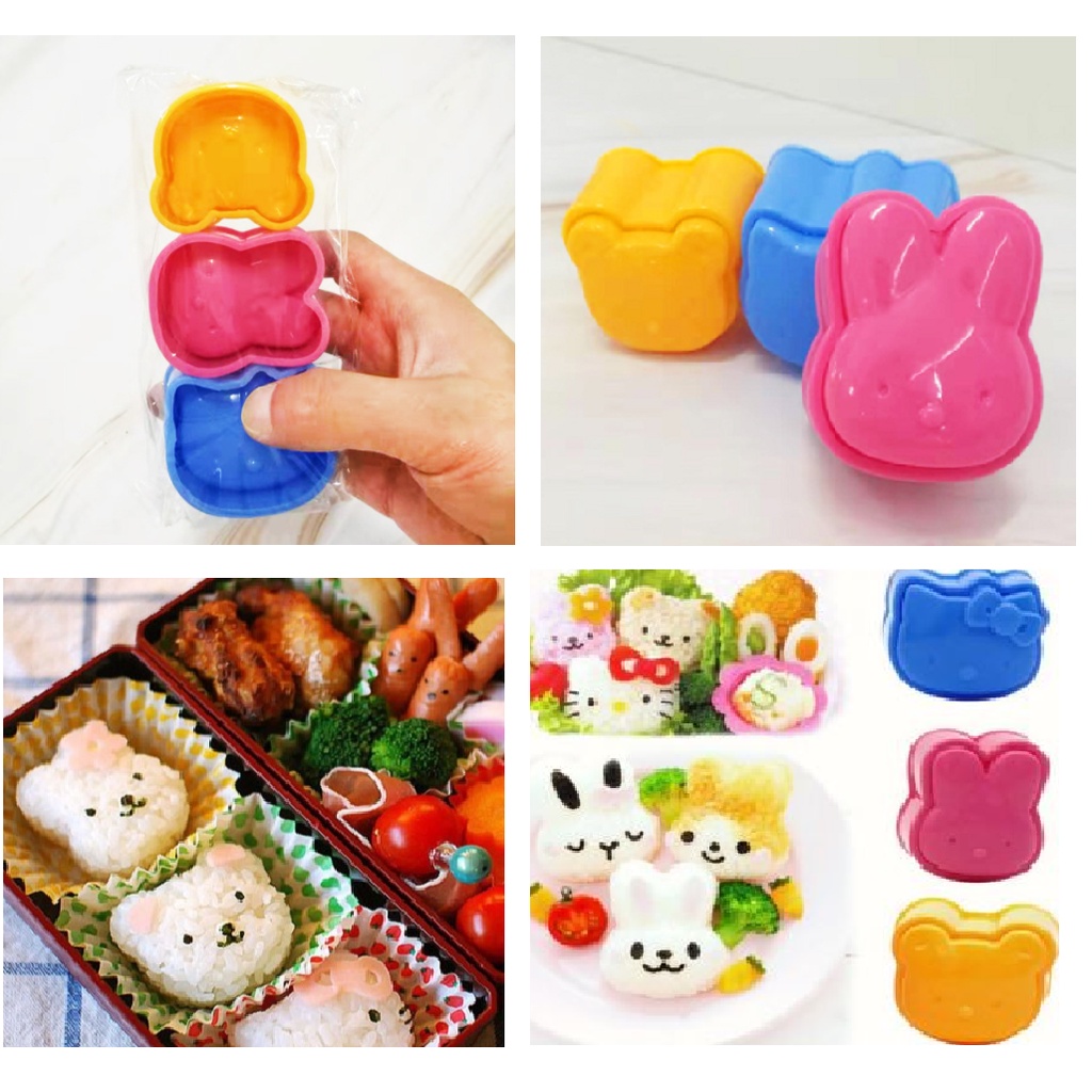 Bộ 3 khuôn cơm tạo hình/ cơm Bento đáng yêu cho bé
