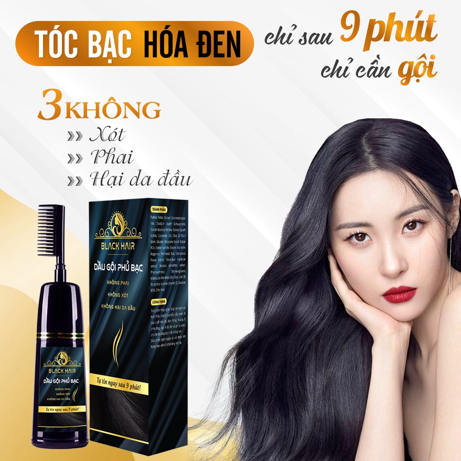 Dầu Gội Phủ Bạc BackHair Vạn Tam Chính Hãng