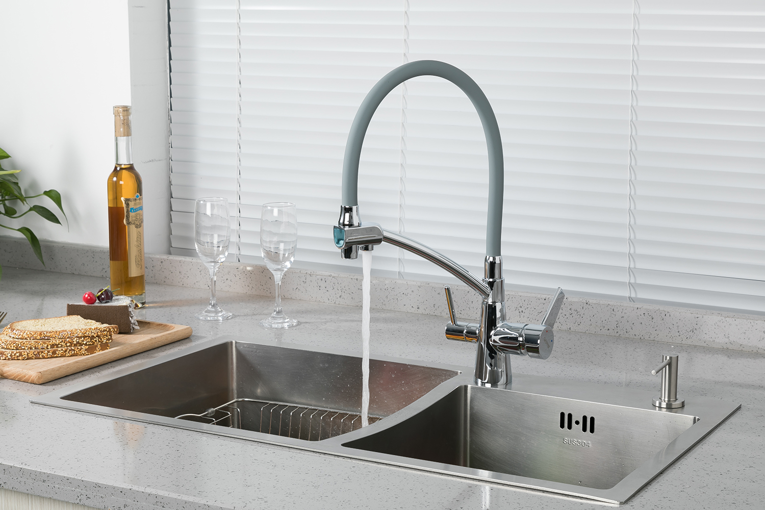 VÒI BẾP CAO CẤP 3 ĐƯỜNG NƯỚC TÍCH HỢP RO NHẬP KHẨU NGA GAPPO G4398-17 - HÀNG CHÍNH HÃNG