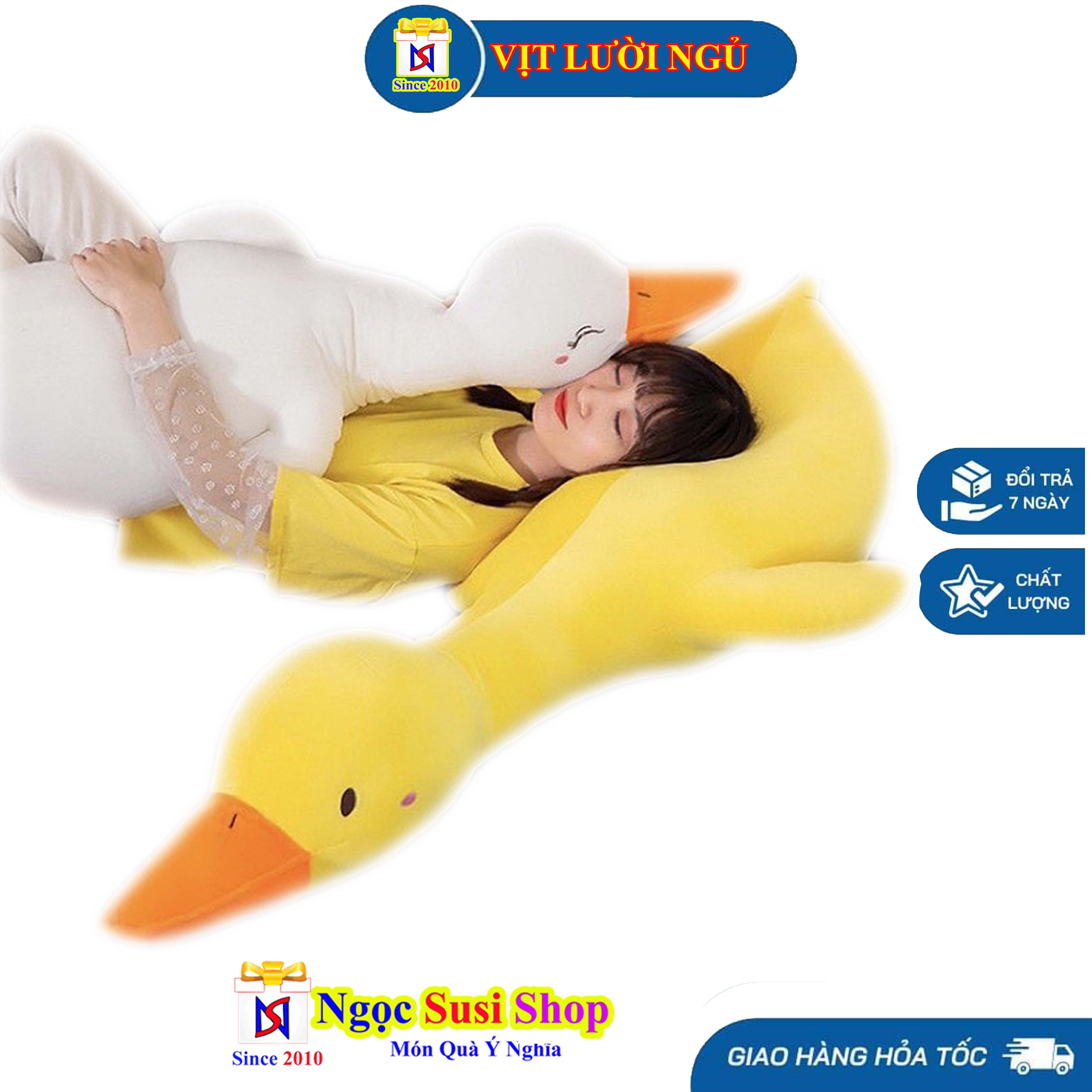 GỐI ÔM VỊT TIKTOK LƯỜI NGỦ KHỔNG LỒ - NGẪU NHIÊN MÀU