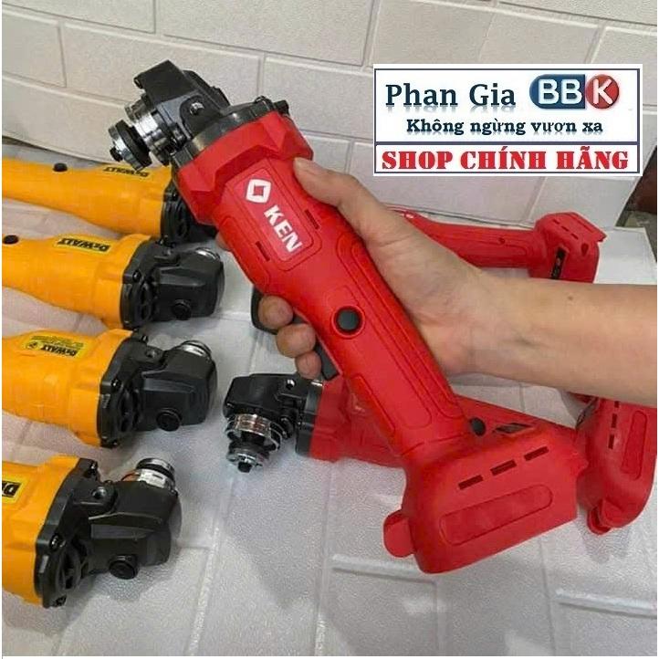 Thân máy mài KEN 199V chân pin phổ thông, 100% dây đồng - Thân máy mài dùng pin hàng đẹp loại 1