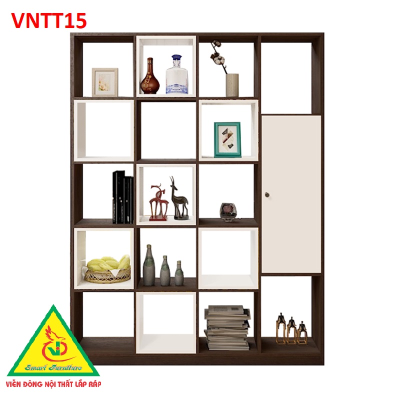 TỦ KỆ TRANG TRÍ KIÊM VÁCH NGĂN VNTT15 - Nội thất lắp ráp Viendong Adv