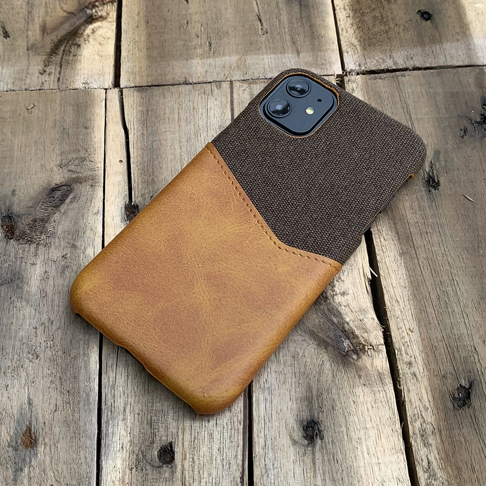 Ốp lưng da vải kiêm ví cao cấp dành cho iPhone 11