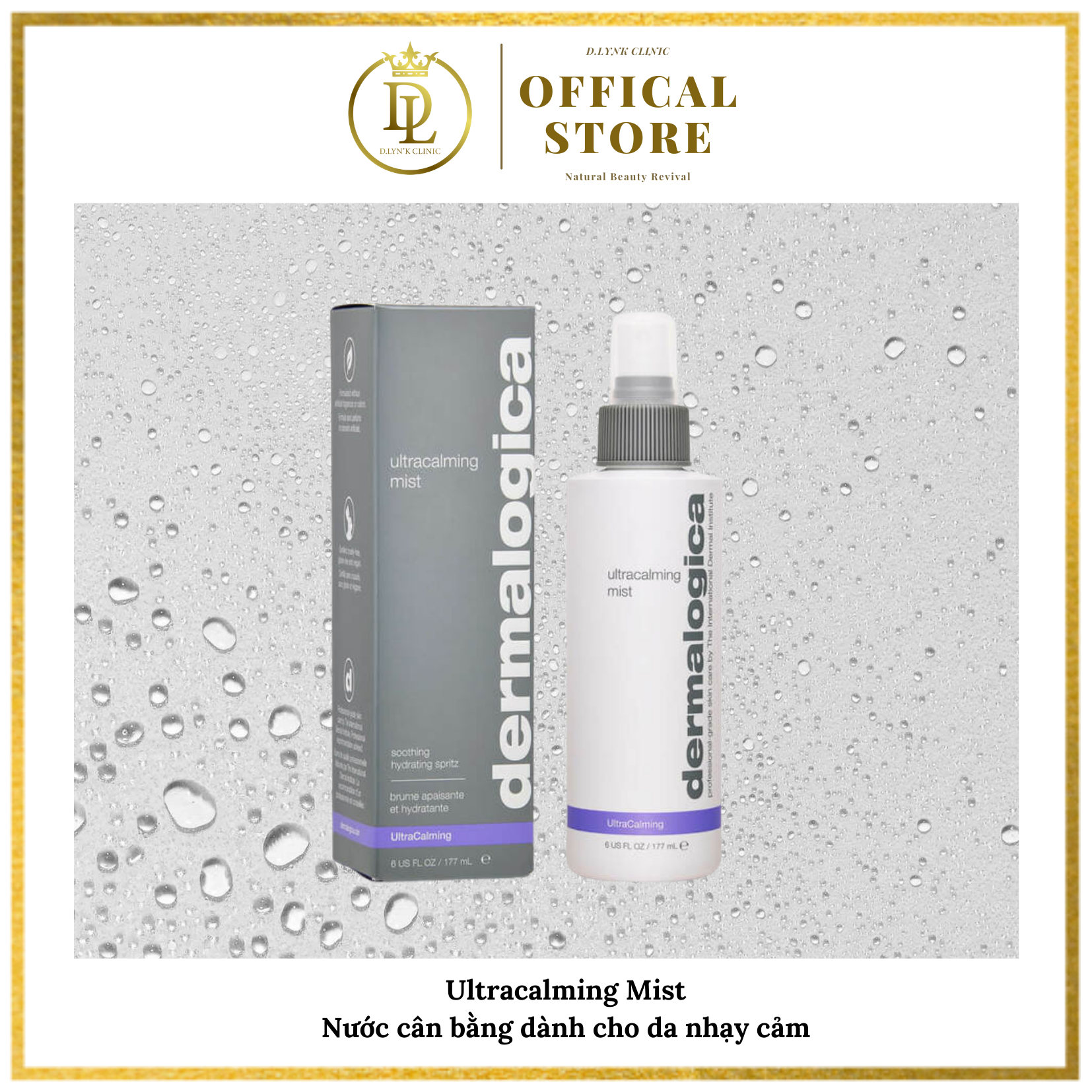 Nước hoa hồng/cân bằng làm dịu viêm sưng, mẫn đỏ, kích ứng da Dermalogica Ultracalming Mist