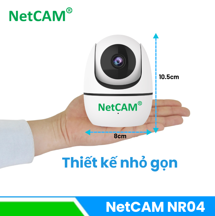 Camera WiFi NetCAM NR04 3.0MP, Quay quét 360 độ, Đàm Thoại 2 chiều, Báo động qua điện thoại - Hàng chính hãng