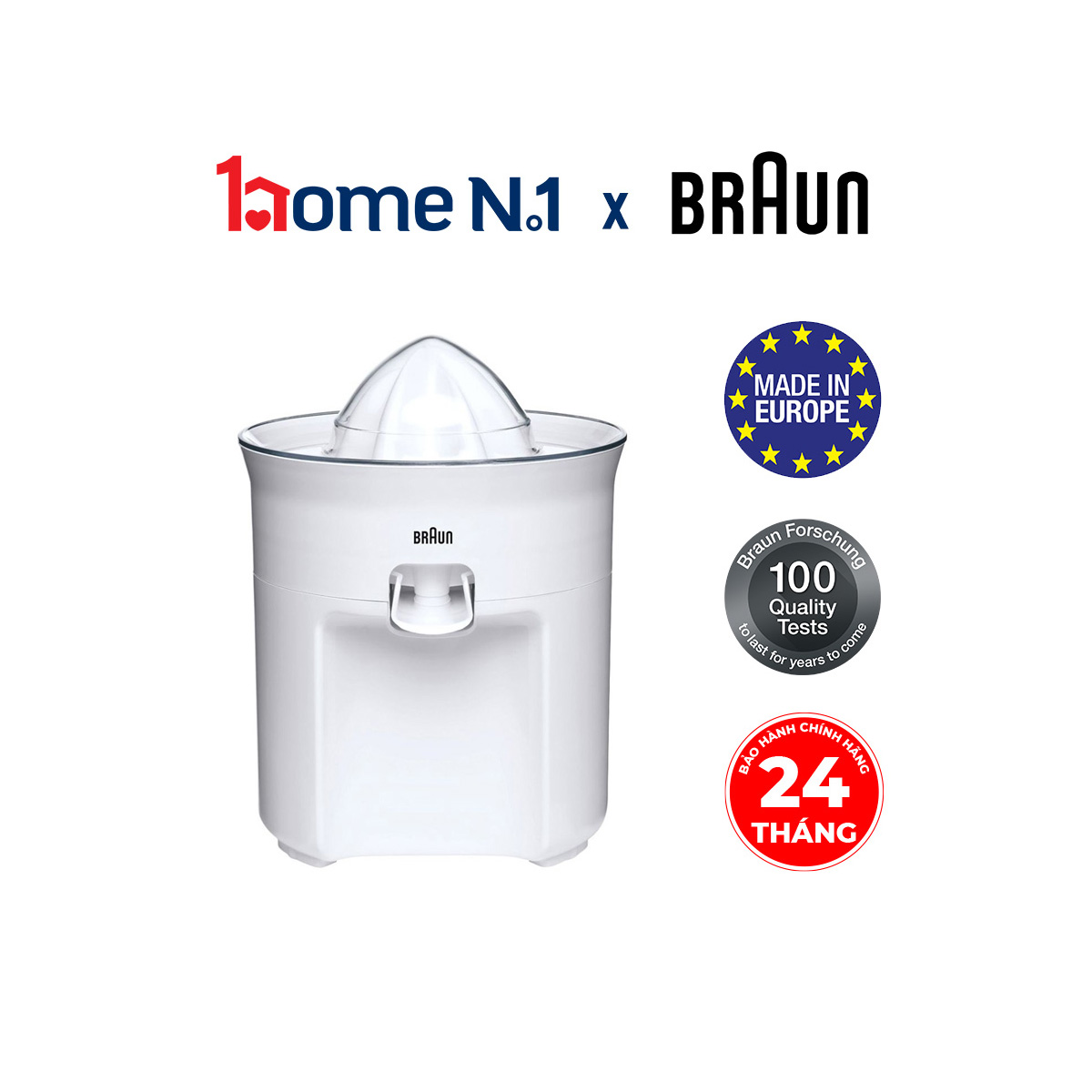 Máy Vắt Cam Braun CJ 3050 - Trắng - Hàng Chính Hãng