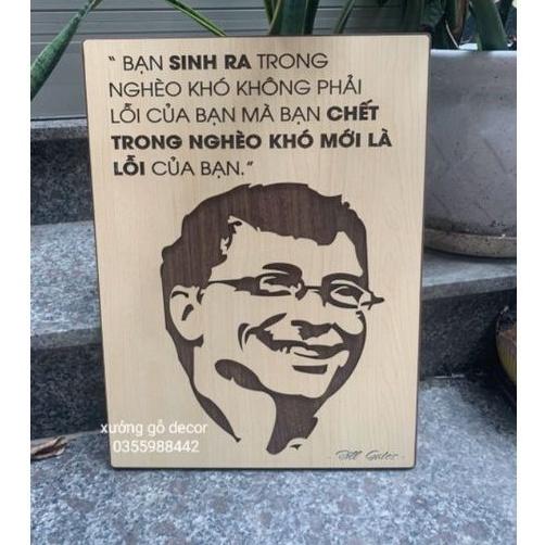 Tranh Treo Tường Bill Gates Trang Trí Văn Phòng Làm Việc Tạo Động Lực
