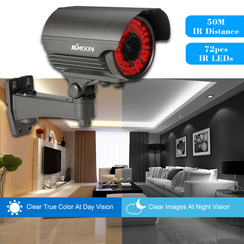 Camera Hồng Ngoại Cảm Biến Ban Đêm Lấy Nét Thủ Công Cho Sony CMOS 2.0 MP Kkmoon Đen