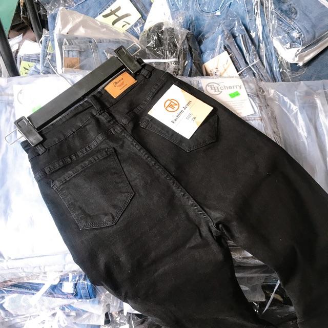 Quần jeans skinny đen rách - clip chính chủ