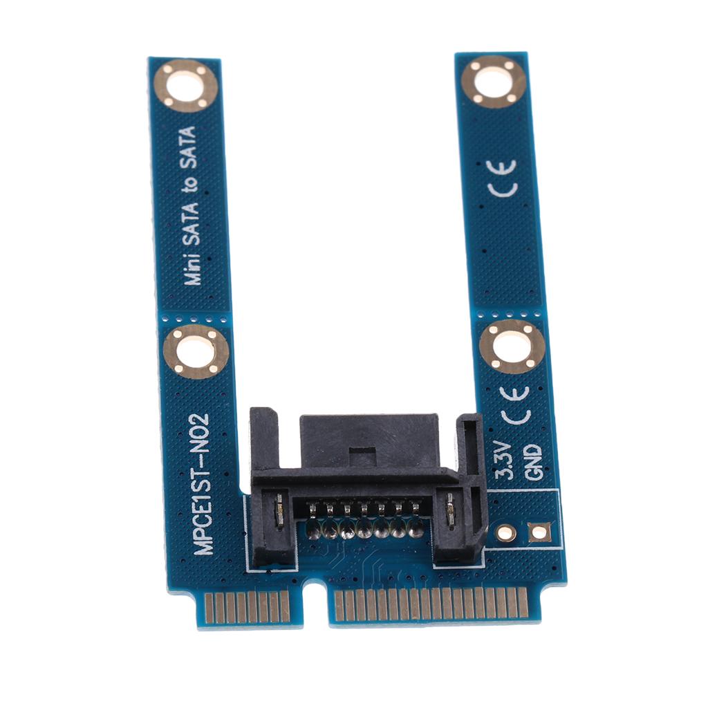 1Pcs mSATA Extender to 7Pin SATA HDD Converter Card Adapter for Computer