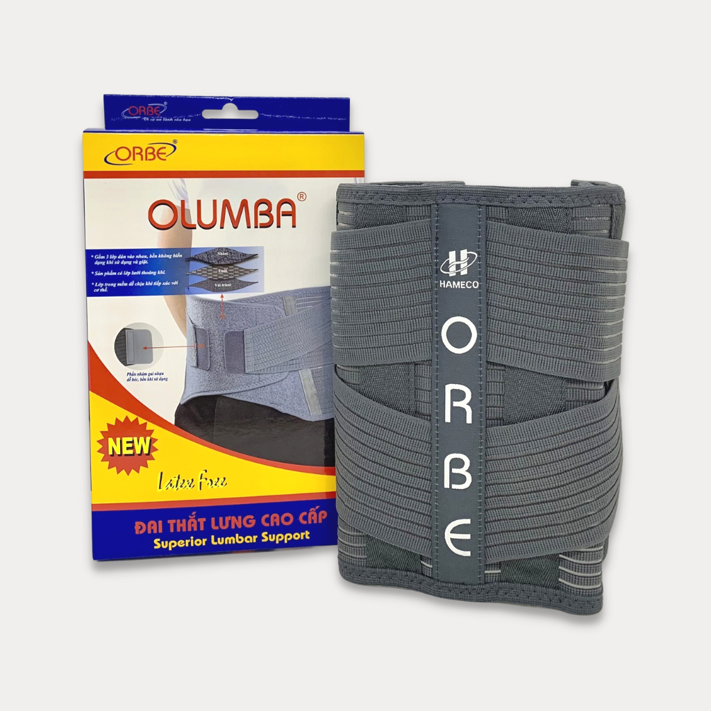 Đai lưng cao cấp Olumba Orbe chính hãng giúp giảm Thoát Vị, Thoái hóa, Đau Lưng