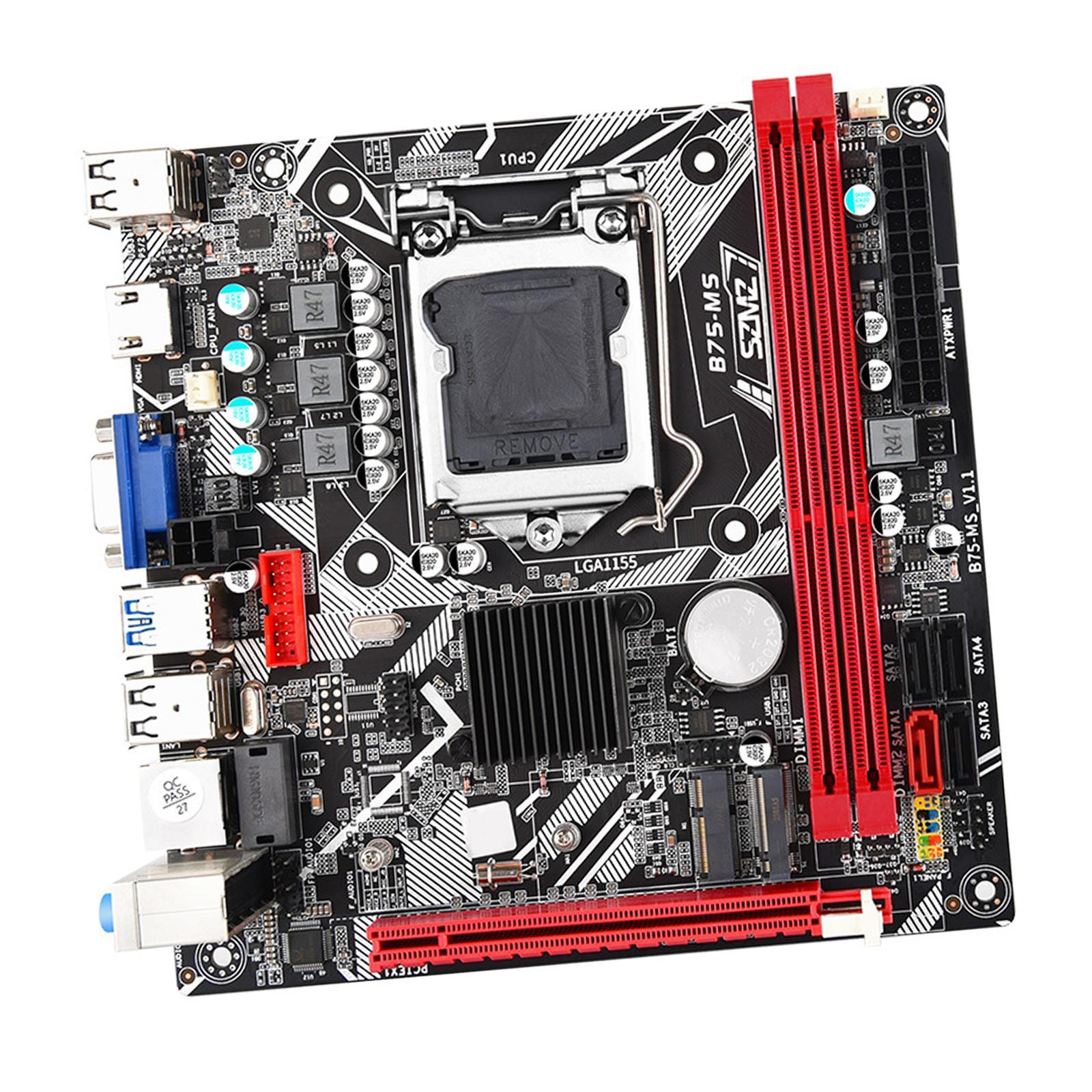 B75 Computer Motherboards Mainboard 3*SATA2.0 2*DDR3 USB3.0 SATA3.0 16GB Support  M.2 WiFi M.2 Universal Laptop Motherboard LGA 1155