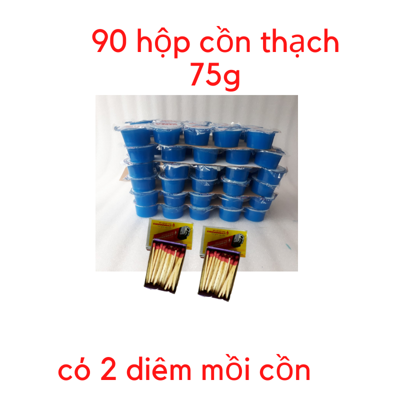 Thùng 90 ly cồn ly thạch 75g dùng cho bếp cồn loại 1