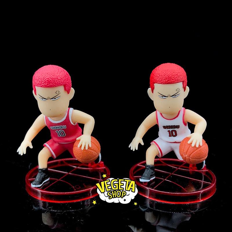 Mô hình Slam Dunk - Set Mô hình bóng rổ Hanamichi Rukawa Ryota Mitsui Akagi Takenori - Team bóng rổ trường Shohoku - 8cm