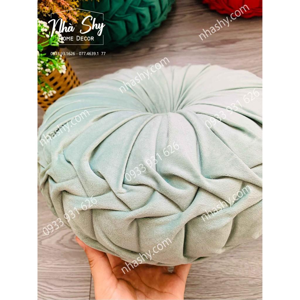 Đệm Tròn Ngồi Bệt - Hình Bí Ngô - Size đường kính 35cm