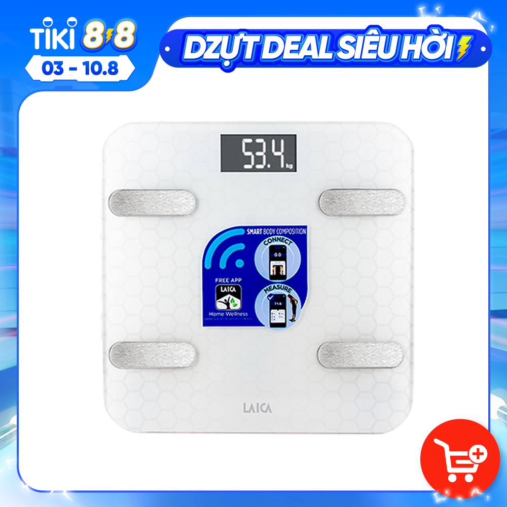 Cân điện tử thông minh Laica PS7011 - Cân sức khỏe đo 6 chỉ số
