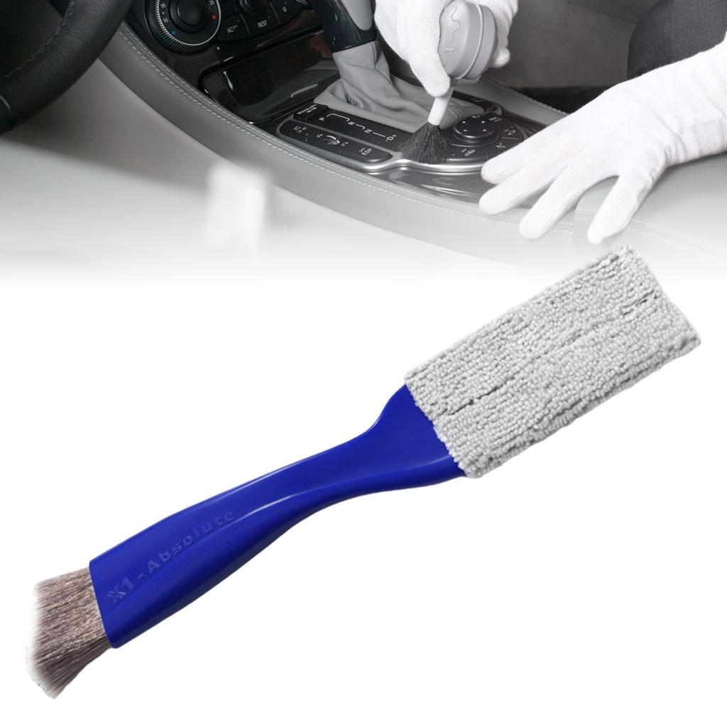 Double Ended Cleaner Car Duster Cleaning Brush for Window Blinds Black