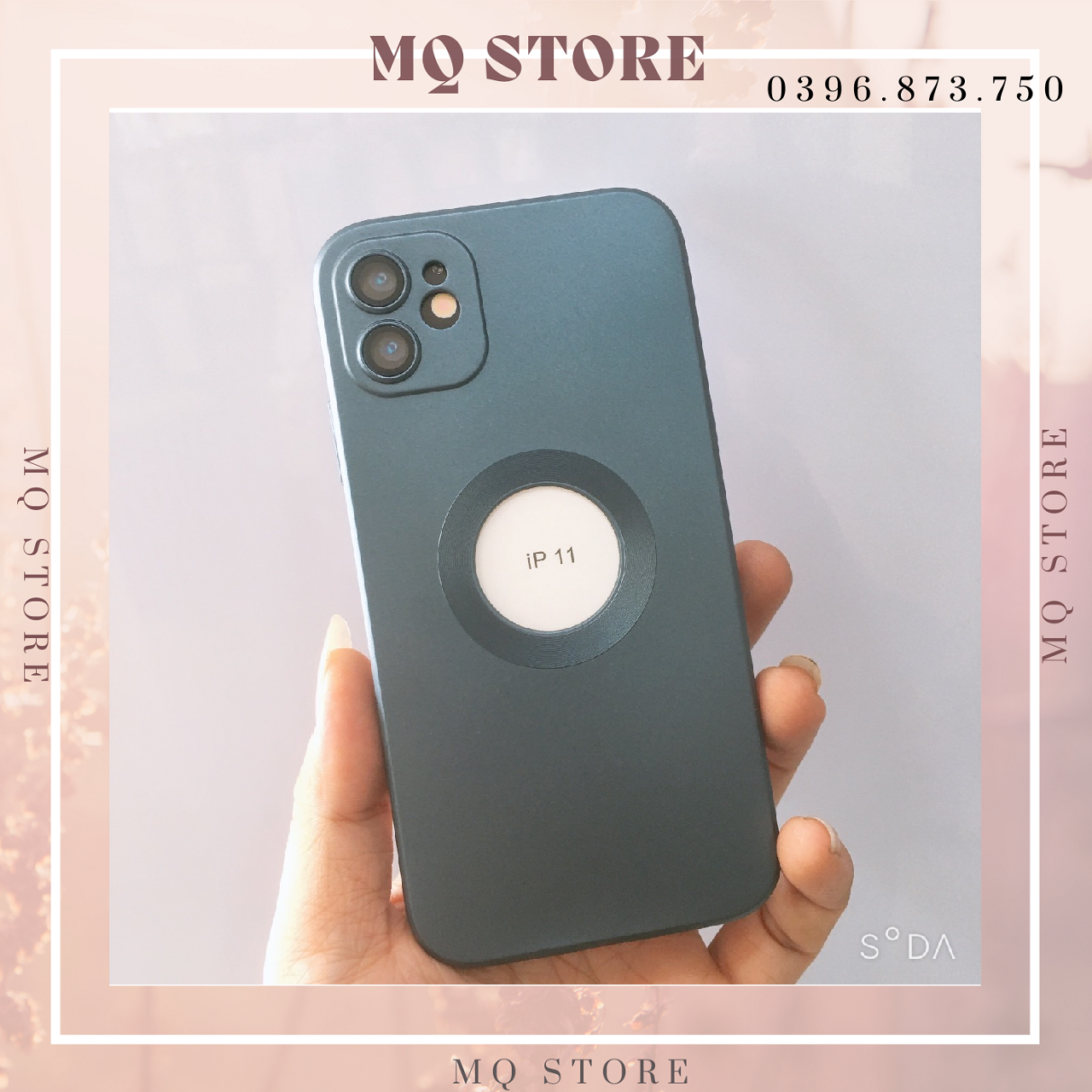 Ốp lưng cho iPhone 11 TPU màu nhám chống vân tay, viền vuông sang trọng