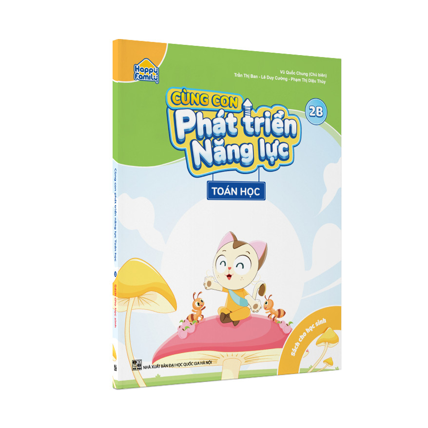 Bộ 4 cuốn Happy family Cùng con phát triển năng lực Toán lớp 2 tập 1