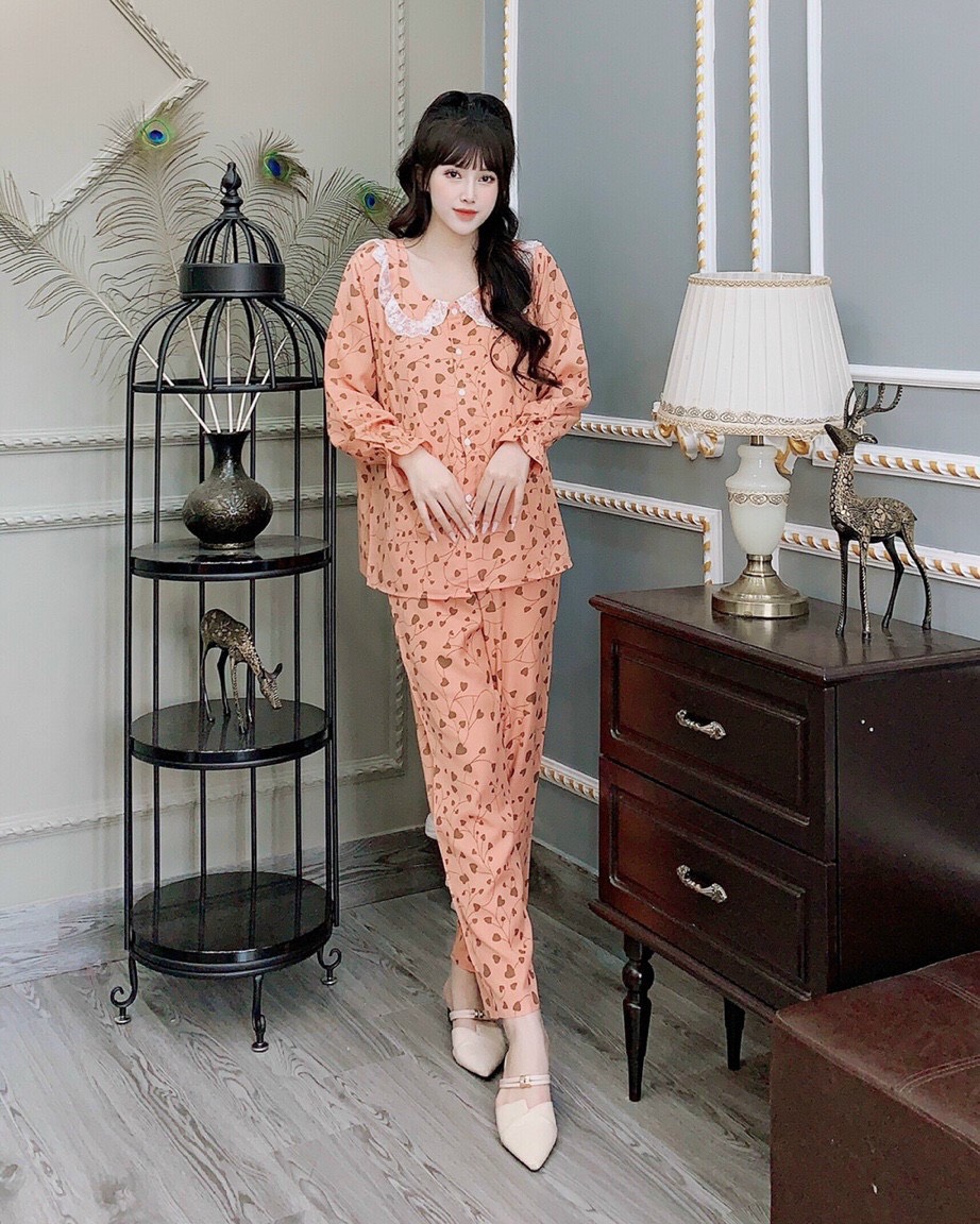 Bộ đồ bầu dài tay 2 chức năng kéo khoá cho con ti xinh