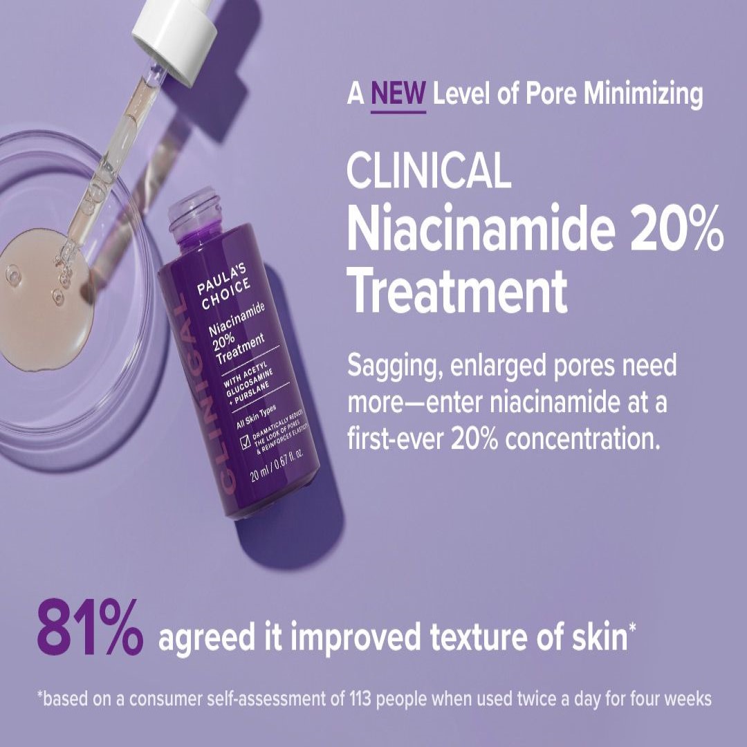 Tinh chất se khít lỗ chân lông tối ưu Paula's Choice Clinical Niacinamide 20% Treatment 20ml mã 8030