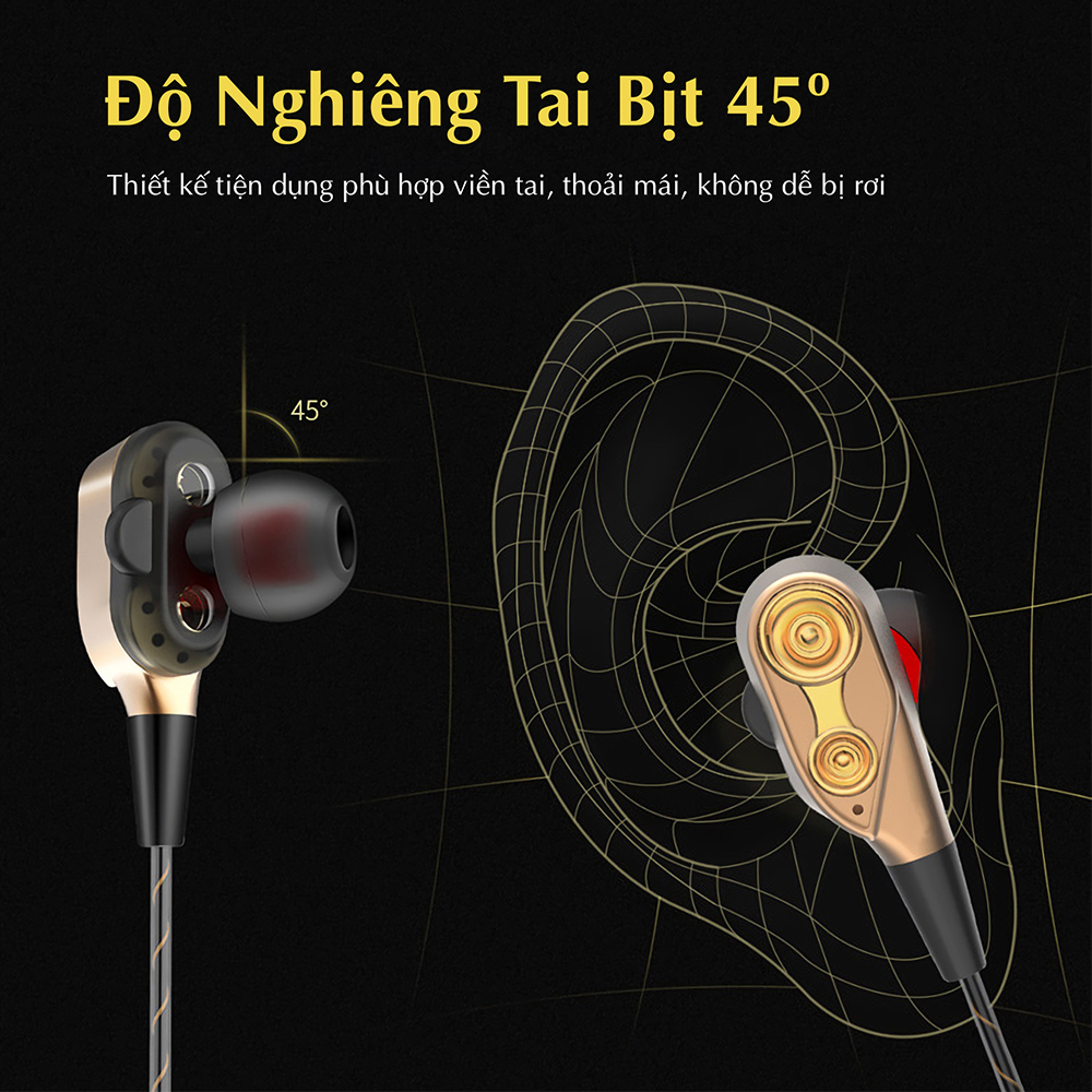 Combo Tai nghe Nhạc Chơi Game QKZ CK8, Có Mic Gaming In Ear - Hàng Chính Hãng