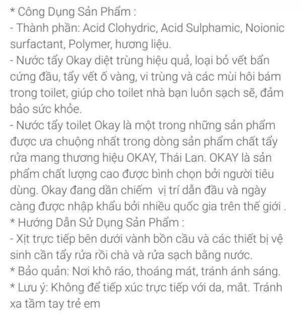 Nước tẩy bồn cầu