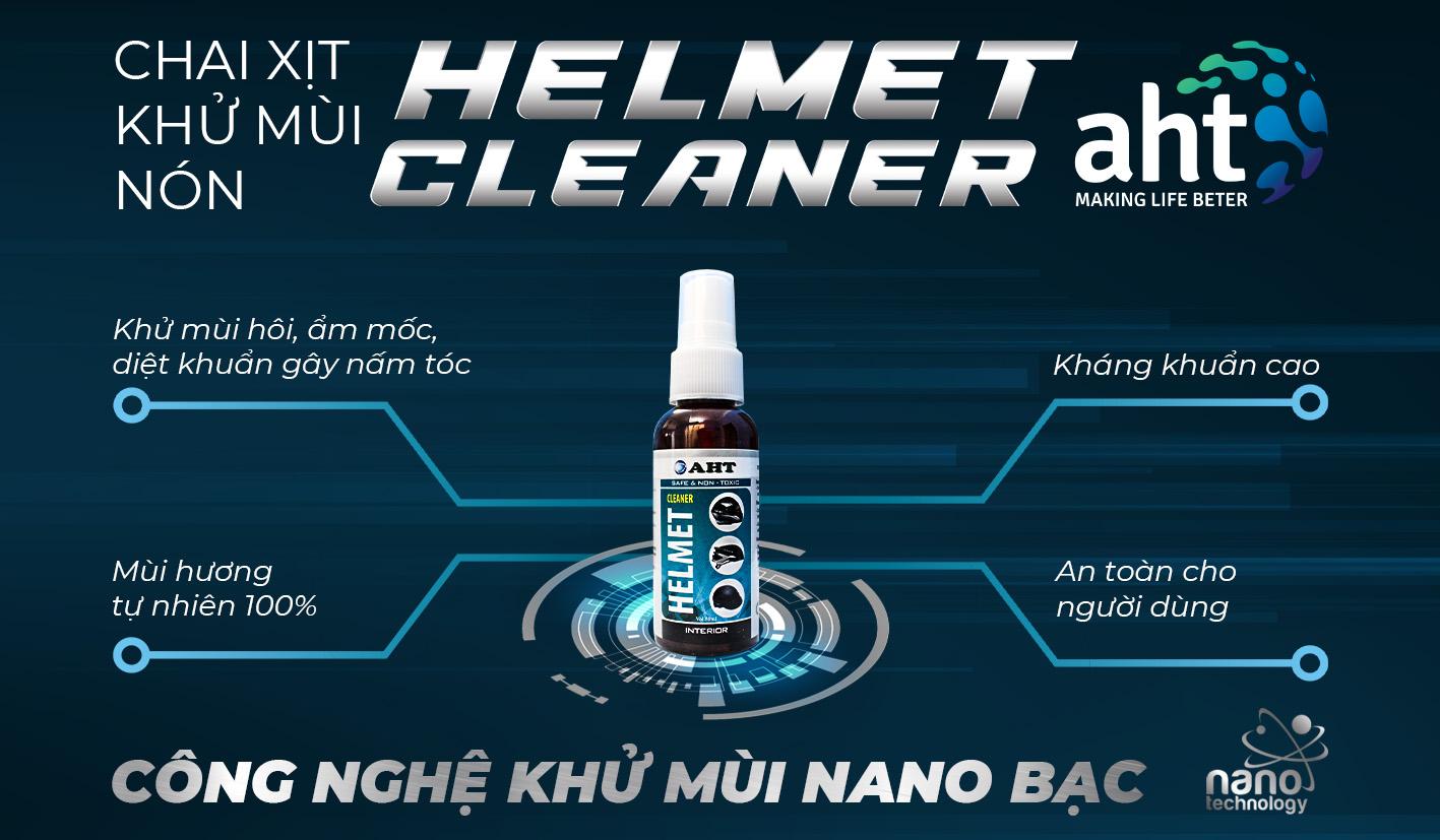 Diệt khuẩn, khử mùi nón bảo hiểm Nano Reiwa 50ml - hương bạc hà