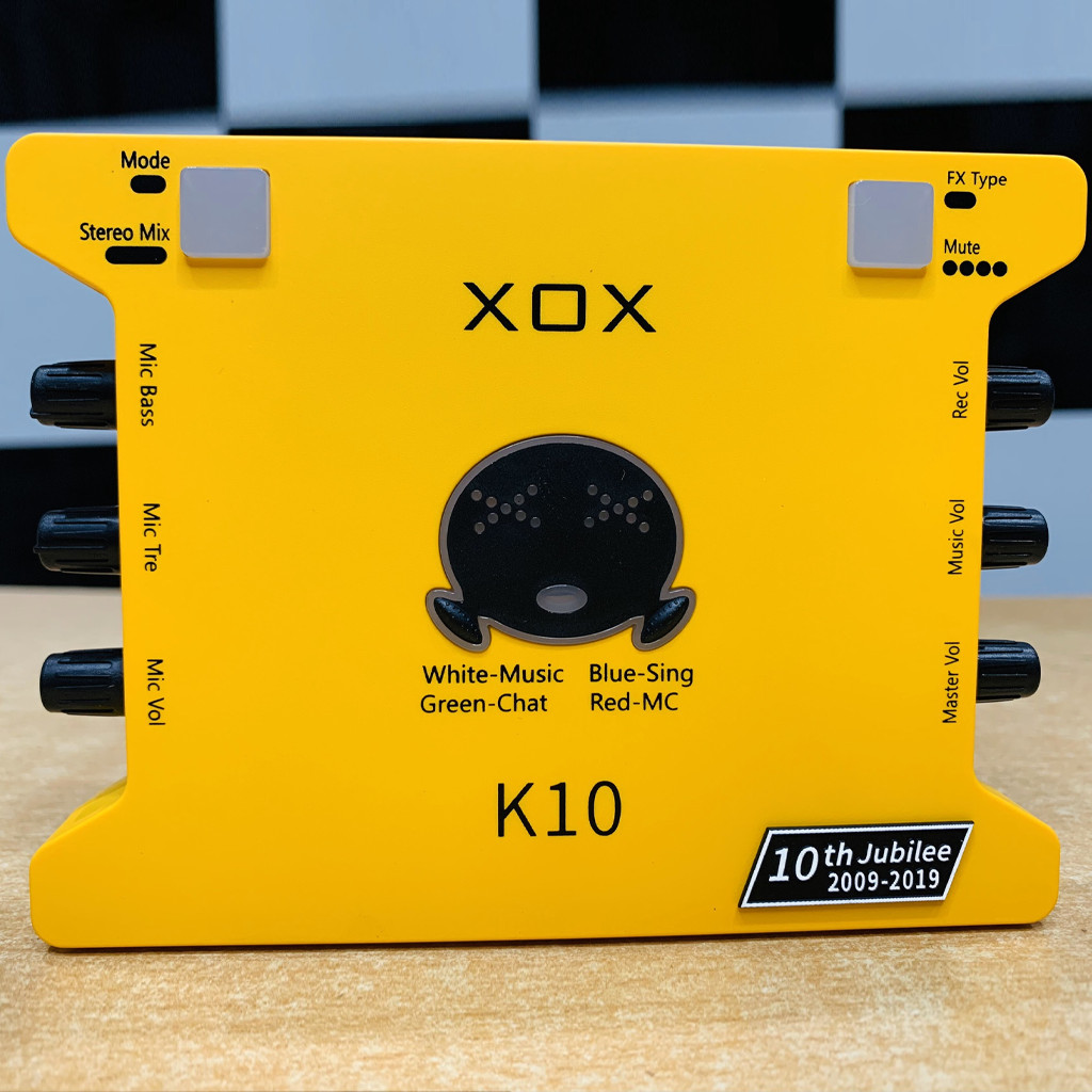 Soundcard XOX K10 10th Jubilee phiên bản tiếng Anh 2021 chuyên hát Thu âm, Livestream Bigo, Facebook