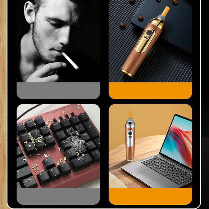 Gạt Tàn kiêm bật lửa sạc usb chống bụi thích hợp cho xe hơi, làm việc trong phòng - T0432