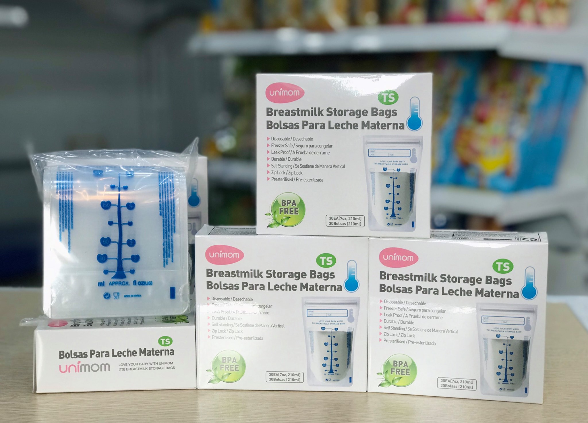 Túi Đựng Sữa Mẹ Unimom Compact Không Có BPA UM870251 210ml