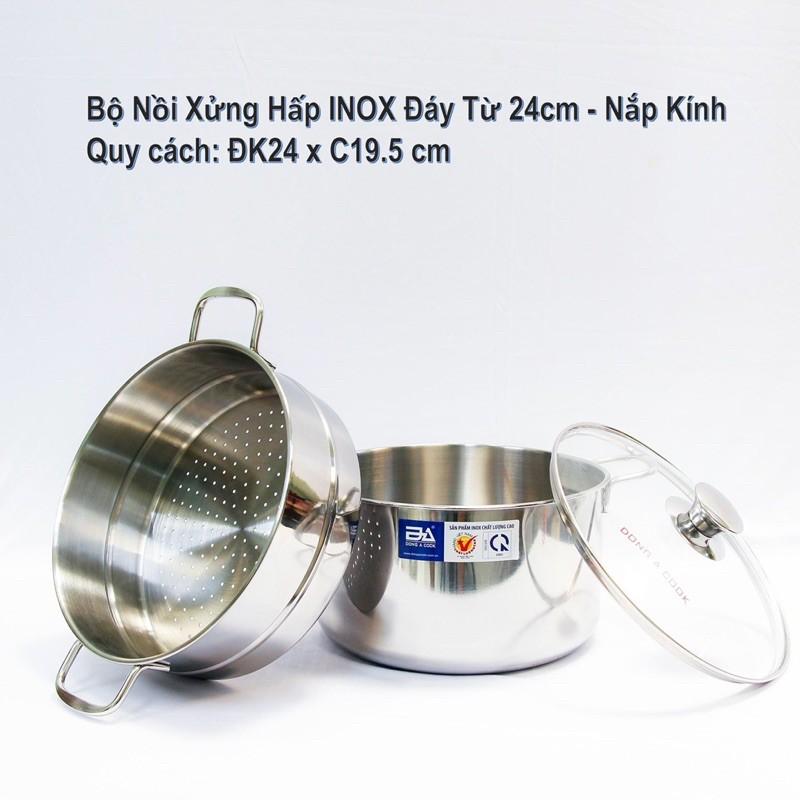 Bộ Nồi xửng hấp Inox 28cm cao cấp
