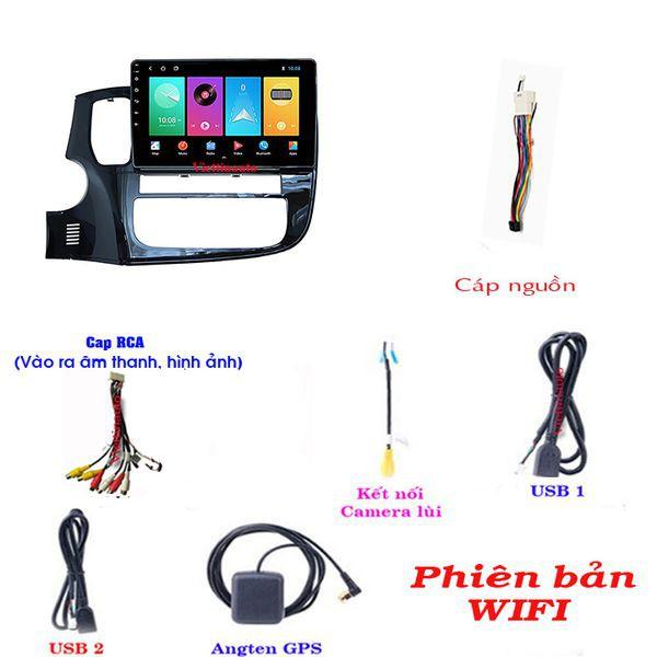 Màn Hình 10 Inch Mitsubishi Outlander 2013 -2018 có GPS dẫn đường, điều khiển ra lệnh bằng giọng nói