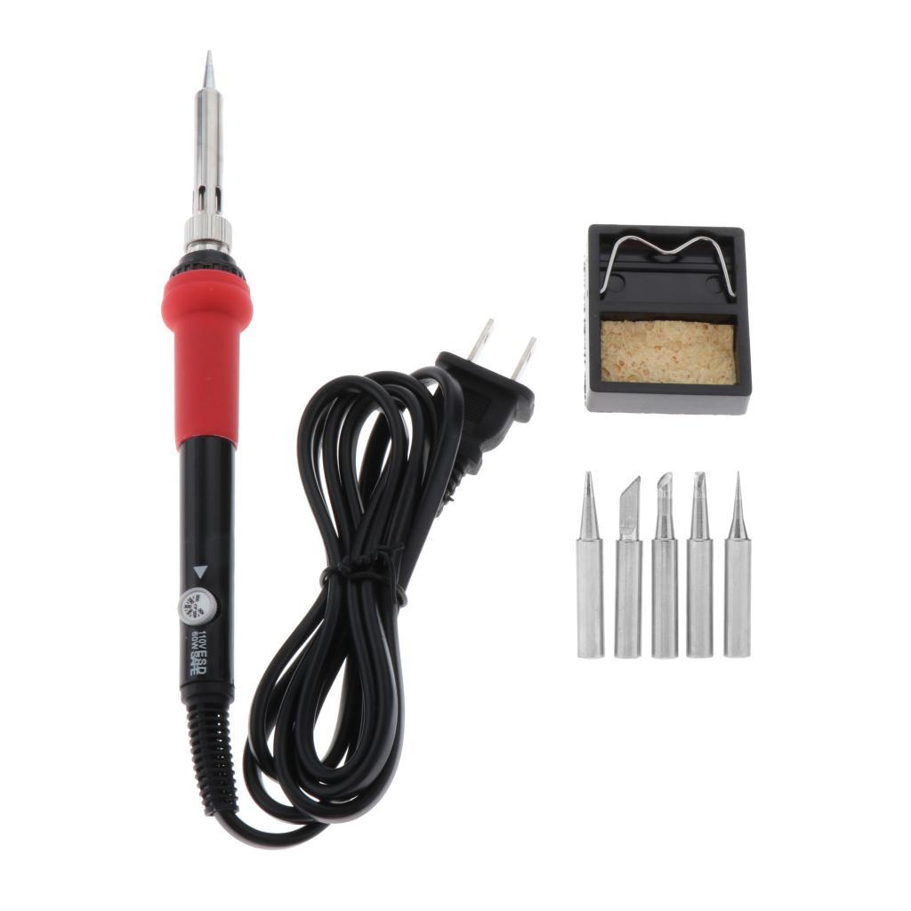 110V Adjustable Temperature Electric Soldering Iron Kit, Welding Rework Repair
