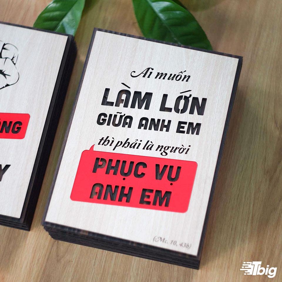 Tranh công giáo TBIG-CG001: Ai muốn làm lớn giữa anh em thì phải là người phục vụ anh em 20x27cm