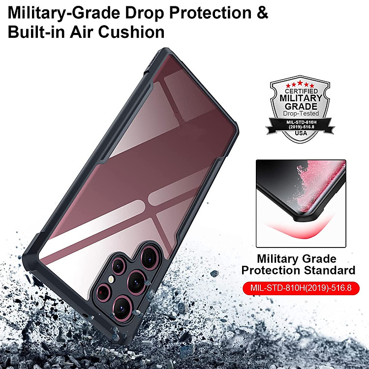 Ốp lưng chống sốc cho Samsung Galaxy S23 S22 S21 S20 Note 20 Note 10 hiệu HOTCASE Xundd Fitted Armor Case trang bị túi khí bảo vệ góc, gờ bảo vệ camera - Hàng nhập khẩu