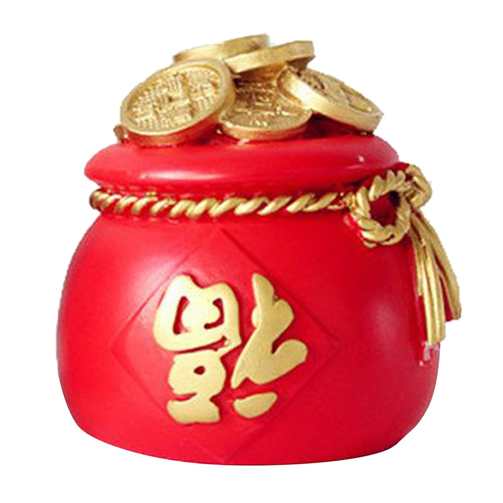Mua 2X Money Bag Chinese Feng Shui Figurine Money Forturne Wealth Good Luck  Golden tại Magideal2 | Tiki