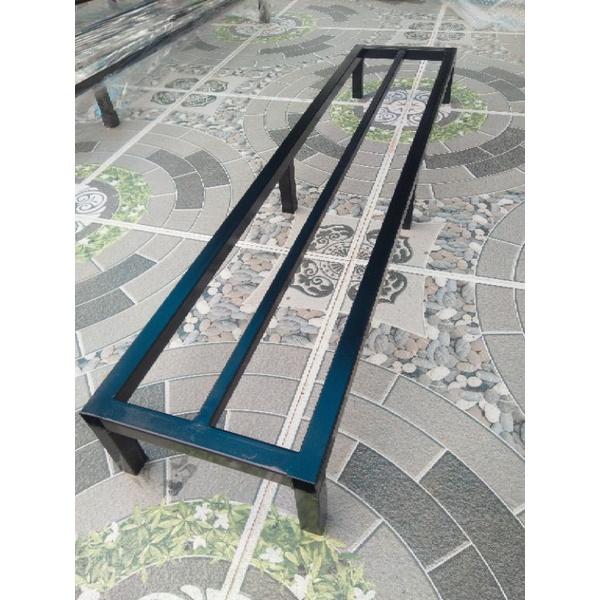 Kệ thép kê chậu cây. Dài 100cm.Rộng 20cm. Cao 10cm. 1 nan phụ. 6 chân. hộp théo 2x2cm
