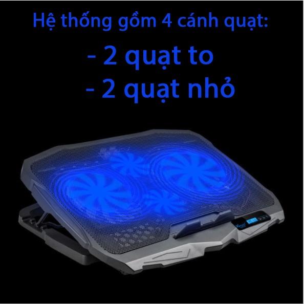 Đế tản nhiệt Laptop Coputa quạt tản nhiệt làm mát cao cấp 6 cấp độ