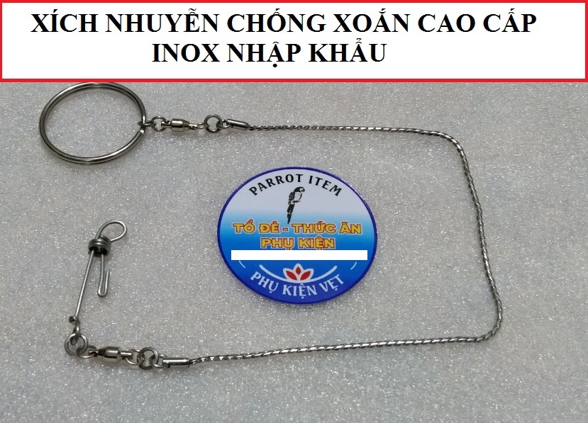 XÍCH CHÂN CHỐNG XOẮN CAO CẤP ( NHẬP KHẨU) CHO YẾN PHỤNG, LB, COCKATEIL, SUN, XÍCH, LORY, CAIQUE, MONK, XÁM,COCKATOO