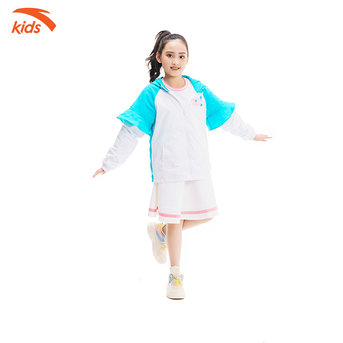 Áo khoác bé gái Anta Kids tay bèo xinh xắn 362017642