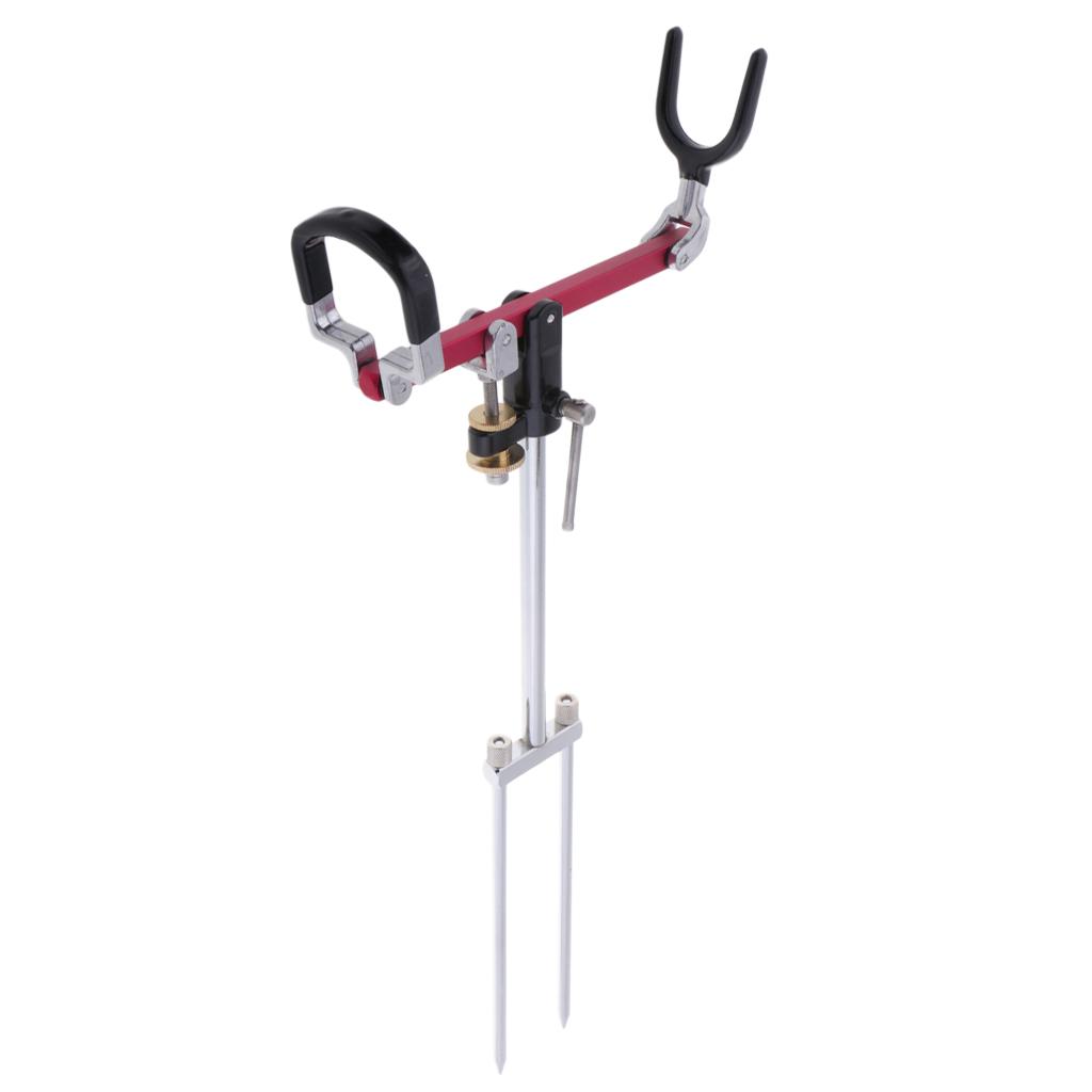 Ground Insert Multifunction Fishing Rod Support Rack Stand Foldable Bracket