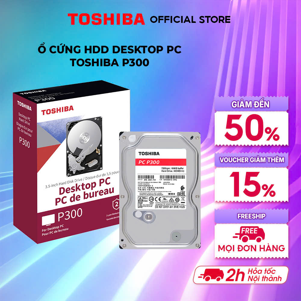 Ổ cứng HDD Toshiba P300 3.5 inch Desktop Hàng Chính Hãng