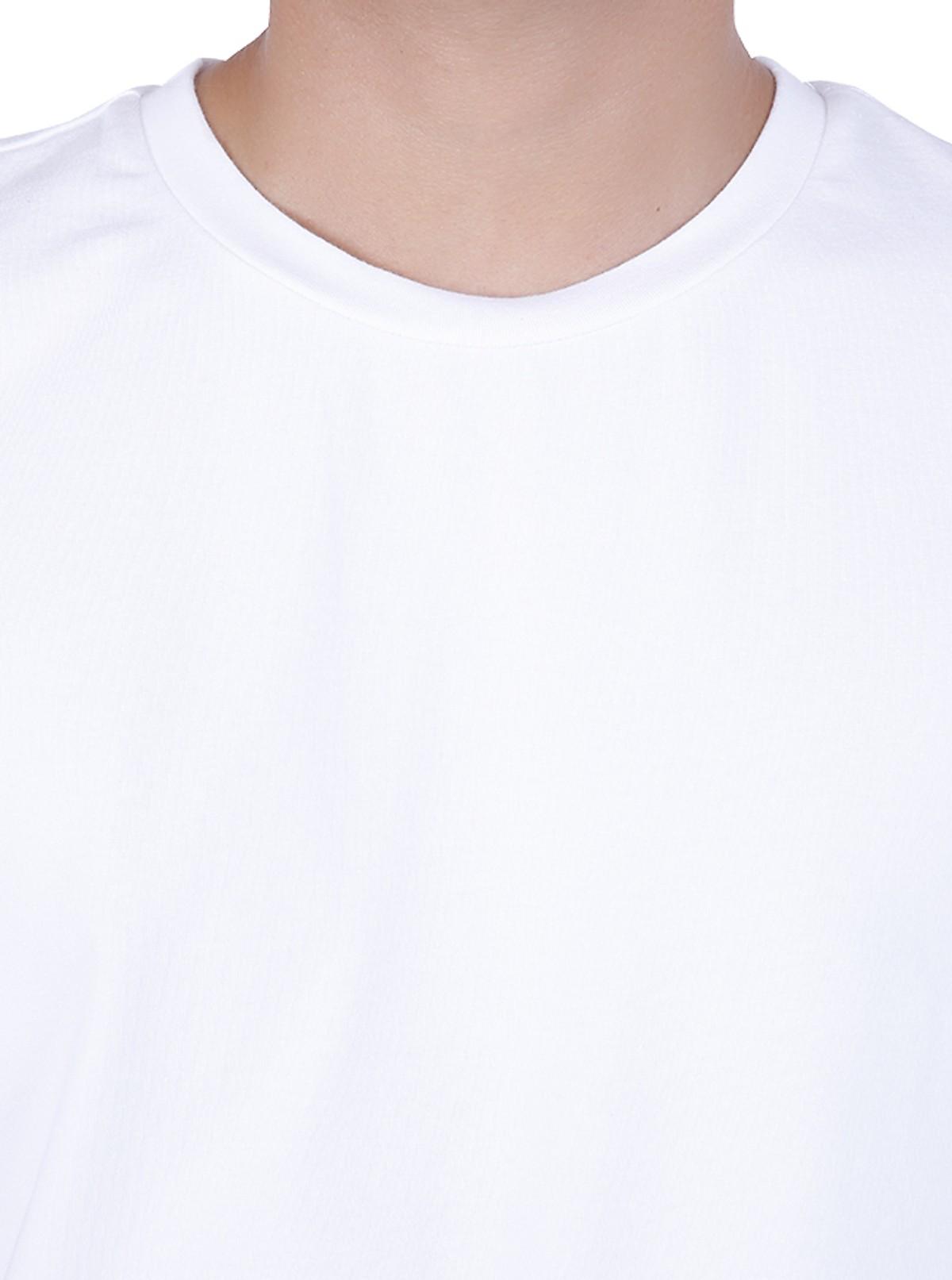 Áo thun trơn cổ tròn - Màu trắng - Unisex